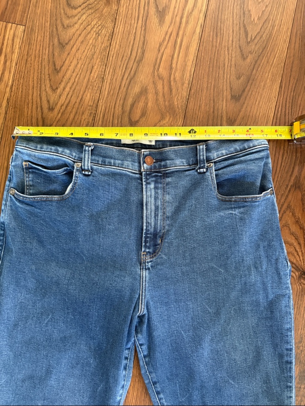 Abercrombie & Fitch Midwash Blue Women's Super Skinny Ankle High Rise Jeans - Picture 6 of 11